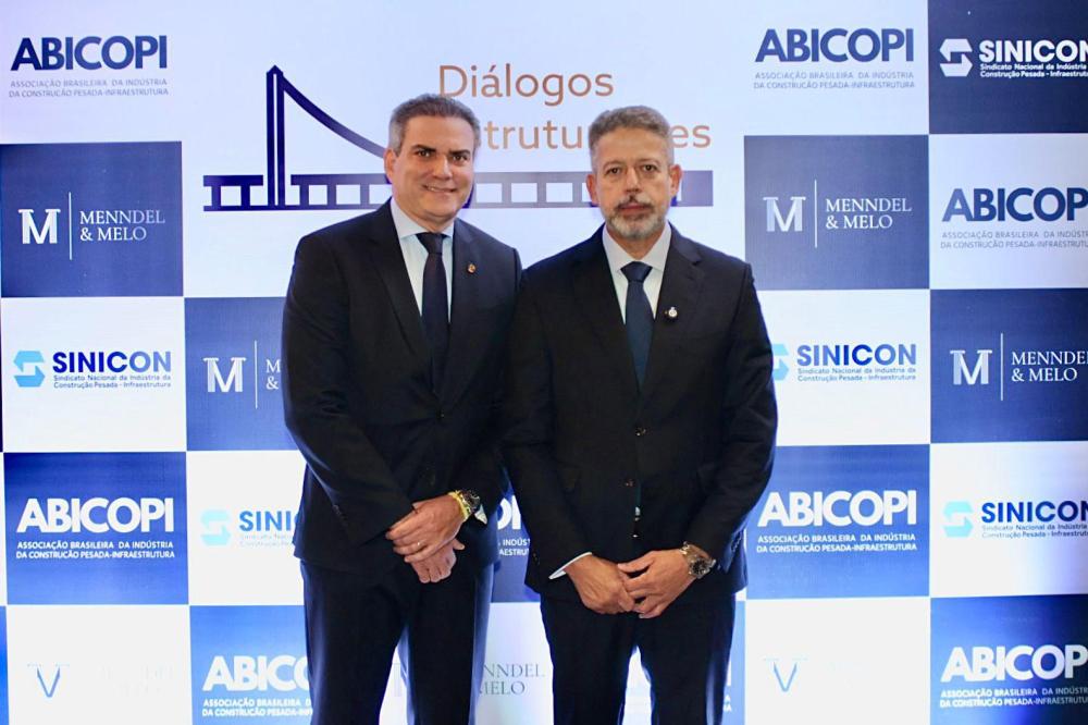 presidente do SINICONCláudio Medeiros e o dep. federal Arthur Lira
